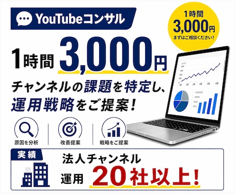 YouTube運用課題を特定改善します 伸びない原因を特定し改善戦略まで設計 イメージ1