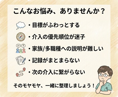 作業療法ケース【全領域OK】を60分で整えます 評価→目標→介入、明日使える形に イメージ2