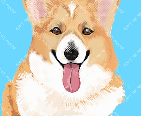 素敵なペット&動物のイラストを描きます ／犬／猫／ペット／お気に入りの動物をお好きな色で彩ります イメージ2