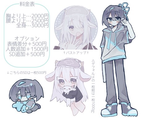 かわいいイラストお描きします 仄暗いものからポップなものまでかわいく描きます♪ イメージ2
