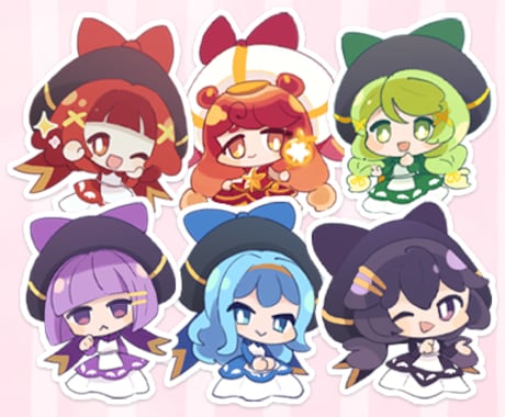 低頭身シンプルで可愛いミニキャラを描きます 商業利用無料!ゆるいキャラに得意!Vtuber関連経験有 イメージ2