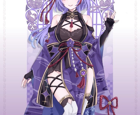 原神公式風立ち絵描きます 創作、夢絵等に！このキャラクターの絵柄に寄せて欲しい等OK イメージ2