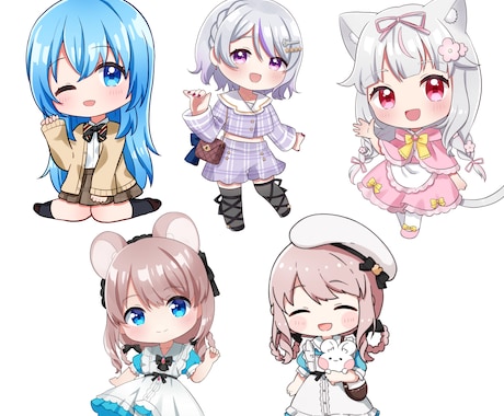 商用利用OK！SDイラスト描きます アイコン、グッズ、配信などにおすすめ♪ イメージ2