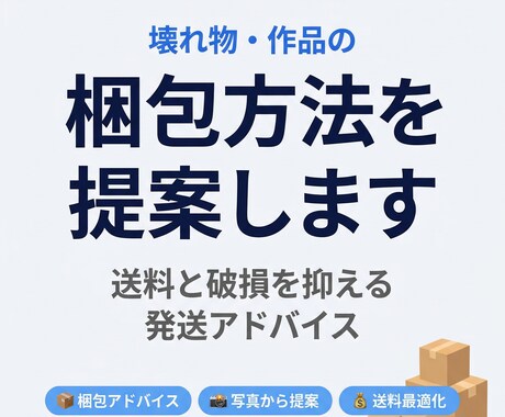 壊れ物や作品発送の梱包設計を提案します 破損リスクと送料を抑える実践梱包アドバイス イメージ1