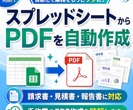 GoogleスプレッドシートからPDF作成します 請求書・見積書などのPDF化を自動 イメージ1