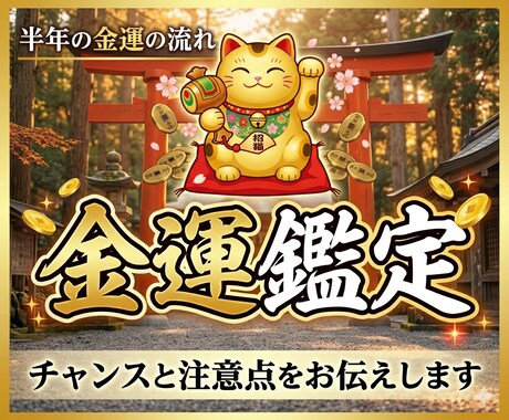 半年の金運鑑定でお金の不安を解消します お金の不安を減らし、たくさんのお金を引き寄せて豊かになる占い イメージ1