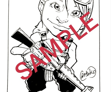 カラー、白黒お選びいただけます 各種、似顔絵作成いたします是非お気軽に イメージ2