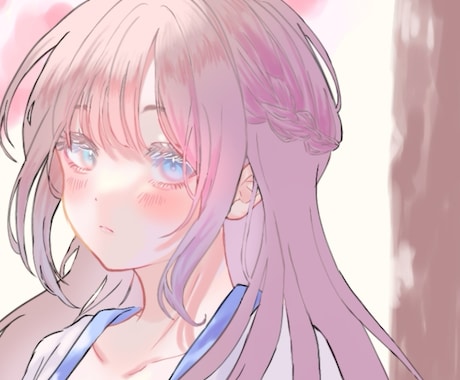 あなただけの素敵なアイコンを心を込めてお描きします 透明感と宝石のような瞳が特徴的なイラストです イメージ2