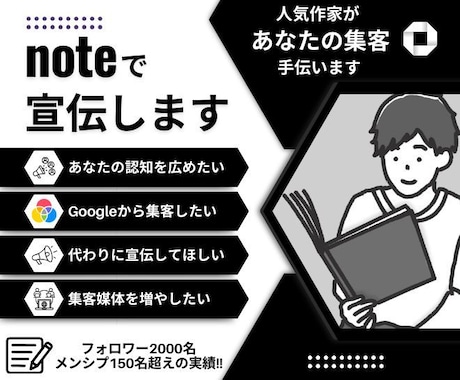 noteであなたの商品を1記事分 紹介・宣伝します 2400フォロワー、メンシプ100名超えのアカウントで宣伝 イメージ1