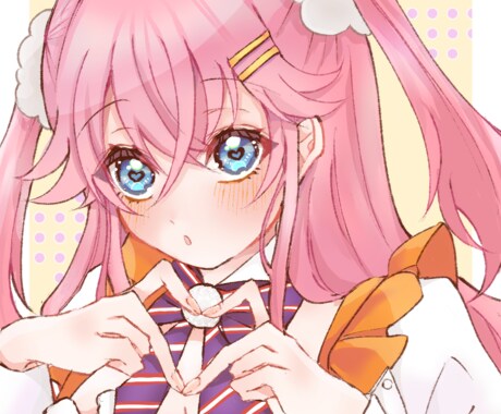 バストアップイラスト制作します やわらかい色合い＆可愛い雰囲気の女の子が得意です！ イメージ2