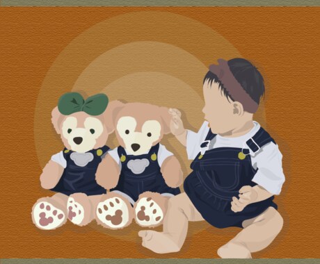 アイコン用似顔絵イラストお洒落に描きます 流行りのフラットデザインのアイコンでお洒落アカウントに！ イメージ1