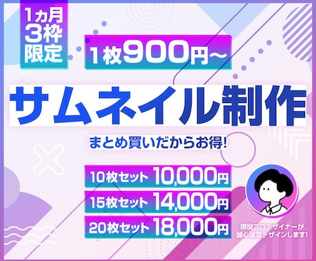 高品質なサムネイルを格安で作成します イメージ1