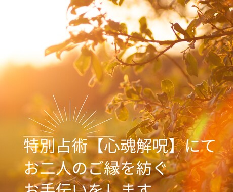 どうしても結ばれたい♡強い願いを恋愛成就に導きます 忘れられない、あの人とのご縁を紡ぐお手伝いを致します♡ イメージ1