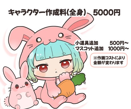 可愛いデフォルメイラスト作成します グッズやサムネイルなどにおすすめです！ イメージ2