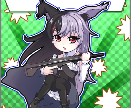 チョコシールサイズのイラストをご提供します あなた自身やオリキャラがビックリマンシールに！！ イメージ2