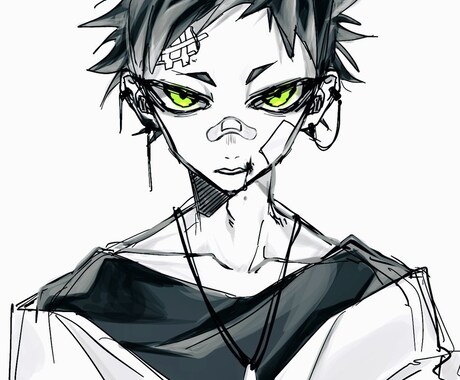 白黒のデジタルイラスト描きます 将来のため、欲しいもののための貯金です！ イメージ2