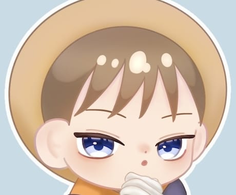 3日で納品！可愛いアイコン制作します モチっと可愛いSDキャラのアイコン描きます イメージ2