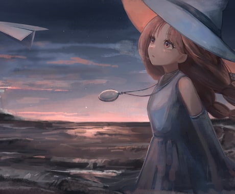 背景付き一枚絵 /MVイラスト/挿絵など描きます 密度の高いペン画風イラストや背景、厚塗りが得意です イメージ2