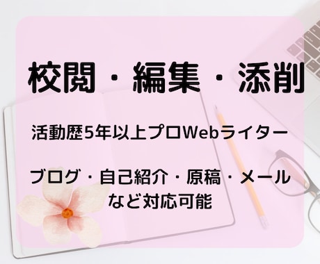 プロwebライターが正しい文章に添削します 綺麗で正しい文章にするために校閲・編集・添削を行います イメージ1