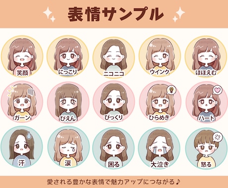 ヘッダー&アイコン&表情3枚◎お得セット作ります 【ブログスタート応援】プロのデザインで世界観統一！開設に便利 イメージ2