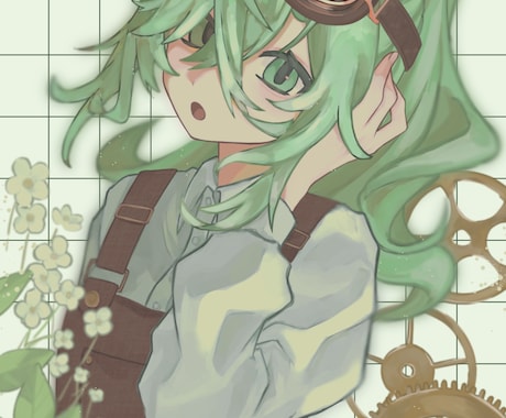 かわいい厚塗り風のイラスト描きます イメージ1