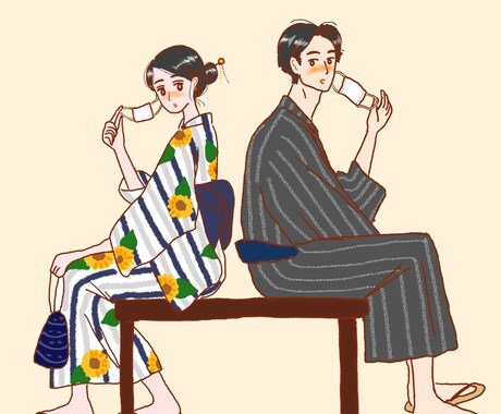 レトロ可愛い商用イラスト/似顔絵かきます アイコンにもおすすめ♪ご要望にあわせて丁寧に描きあげます！ イメージ2