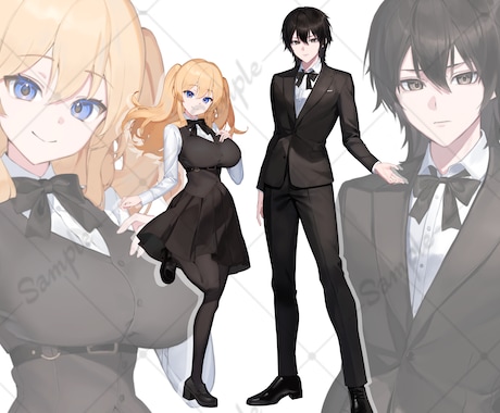 かっこいいキービジュやキャラデザなど描きます お好みのオリジナルキャラクターで描きます イメージ2