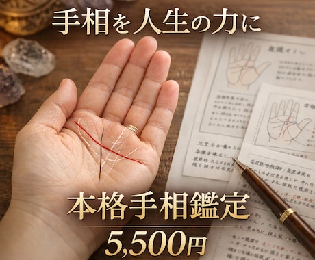 手相を深く読みあなたを丁寧に紐解きます あなたの手のひらから、今と未来の運命を視覚化してお伝えします イメージ1