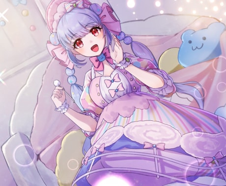 商用利用込み！かわいい人物イラストお描きします 活動用、動画用、など鮮やかな色味でイラストを作成します！！ イメージ1