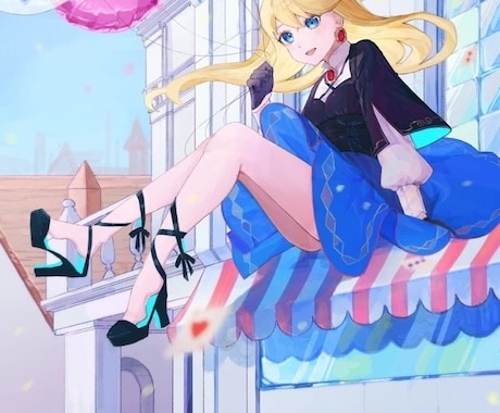 背景を含めたキャラクターのイラストを制作します 目を引く魅力的な1枚絵をご希望に沿って制作します。 イメージ2