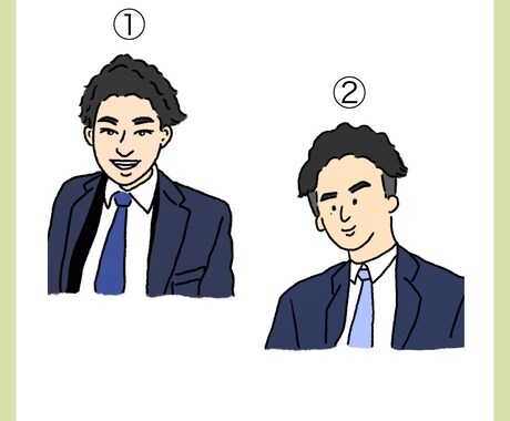 やわらかいタッチ◎男性用アイコン作成します ビジネスや副業用のSNSアイコン、プロフィール画像などに イメージ1
