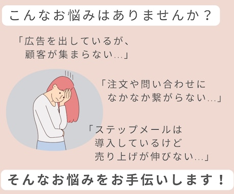 お手頃価格で女性に響くステップメールを作成します 女性の共感を呼び起こし、体験会・説明会の申込みupに繋げます イメージ2