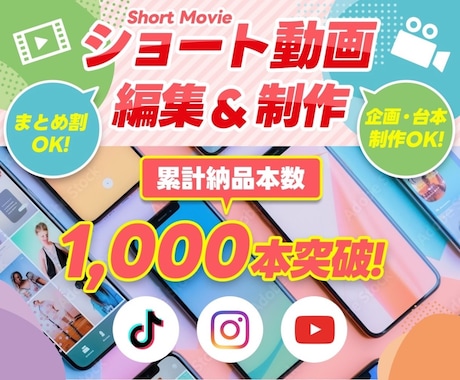 ショート動画作成します！ます 迅速な対応で高クオリティの動画制作をしてみませんか？ イメージ1
