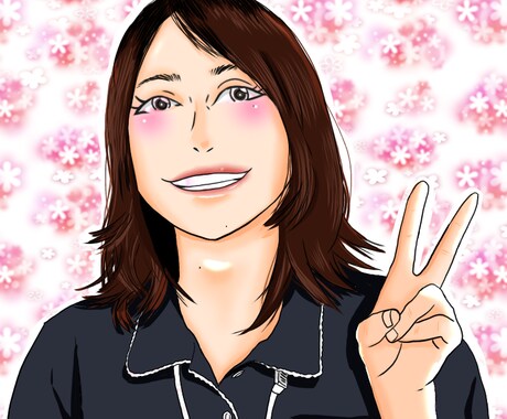 写真をデジタルイラストで似顔絵に変えます 似顔絵イラストをプレゼント、子供から老人まで幅広く描きます イメージ2