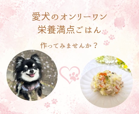 愛犬の声を聞いた手作りごはんをお伝えします 手作り初心者さんでも簡単にできる栄養満点レシピ イメージ2
