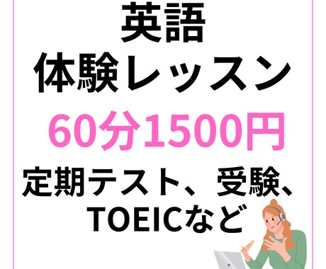 わかる！オンライン英語体験レッスンをします 高校大学受験英語・私立中高英語・定期テスト・英検TOEIC イメージ1