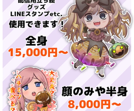 個性的なSDイラスト描きます IRIAM立ち絵やグッズやLINEスタンプ等使用できます！ イメージ2