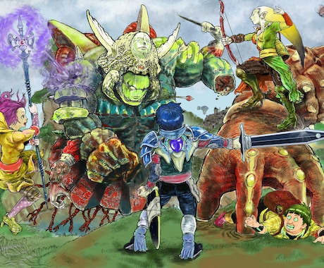 ご希望のイラストを製作致します 漫画・アニメ系イラスト,ペン画による動物や風景等のリアル画 イメージ1