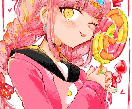 アイコン用やキャラクターデザイン等描きます インパクトのある配色で目を引くデザインが得意です イメージ2