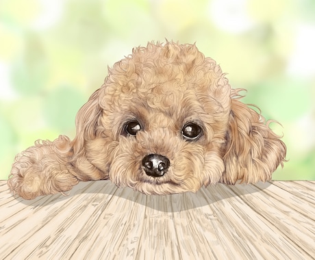 ペット肖像画A3【犬・猫胸から上】をお描きします ご満足いただけるまで修正無制限。心を込めてお描きいたします。 イメージ2