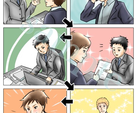 使用用途に沿った目を引く漫画をお安くお描きします カラー・モノクロ対応！YouTube漫画にも是非！！ イメージ1