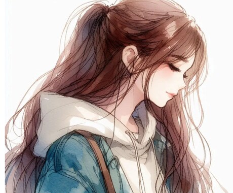 おしゃれ水彩画アイコンかきます 素敵な水彩画にしますSNSアイコンにどうぞ イメージ1