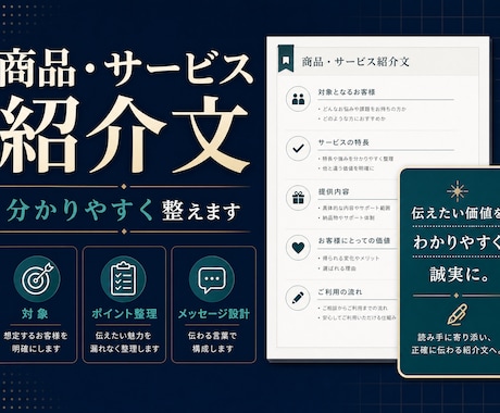 商品・サービス紹介文を分かりやすく整えます イメージ1