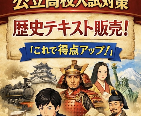 高校入試対策の歴史テキスト・基礎応用編を提供します 歴史を得点源にしたい中学生にぜひ読んでほしいテキスト！ イメージ1
