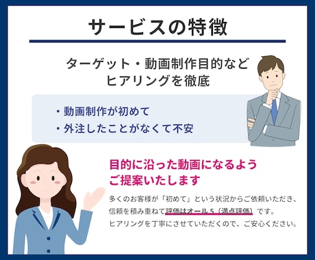 広告動画・PR動画・アニメーション動画制作します 営業出身の女性クリエイターが動画広告・サービス紹介動画を制作 イメージ2