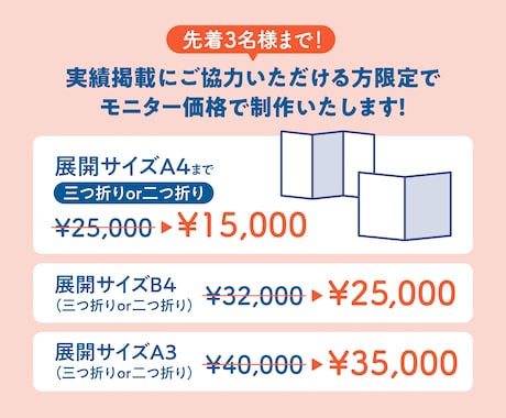 3名様限定価格！魅力が伝わるパンフレット作ります 高品質をもっと身近に。代理店出身のプロが丁寧に作り上げます。 イメージ2