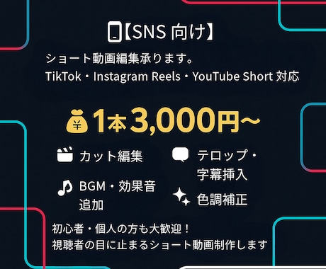 初心者OK!スマホ撮影動画をSNS用に編集します イメージ1