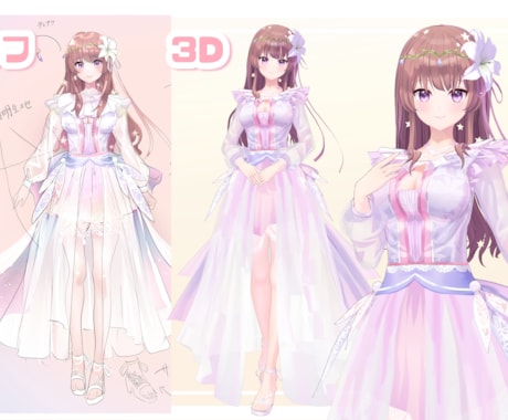 3Dの衣装作成します 元イラストレーターがデザインから作成いたします。 イメージ2