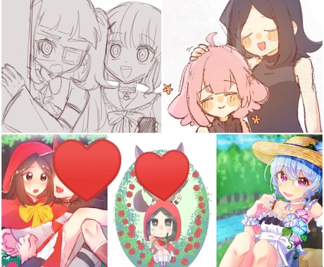 イラスト描きます バストアップから全身まで♪かわいいイラスト制作します イメージ2