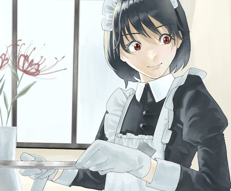 背景付きでキャラクターを描きます 背景付きのキャラクターを描きます！ イメージ1